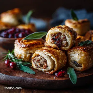 Cranberry Sage Sausage Rolls The Ultimate Christmas Appetizers Recipe Card