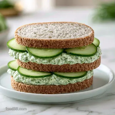 Cream Cheese Cucumber Sandwiches: 15 Min Recipe Card