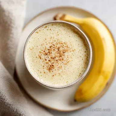Creamy Banana Smoothie with Milk in 5 Minutes Recipe Card
