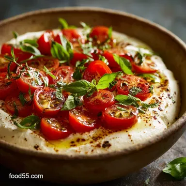 Caprese Dip Easy NoBake Creamy Recipe for Any Party Recipe Card