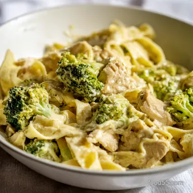 Creamy Chicken Broccoli Alfredo Your Weeknight Winner Recipe Card