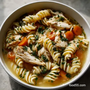 Creamy Chicken Pasta Soup: The Ultimate Hearty Winter Warmer Recipe Card