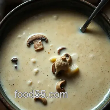 Comforting Cream of Mushroom Soup: A Homestyle Classic Recipe Recipe Card