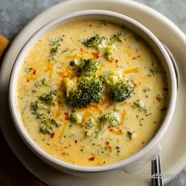Crockpot Broccoli Cheese Soup: Creamy Recipe for 6 Servings Recipe Card