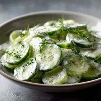 Cucumber Salad with Creamy Dill Sauce: Crisp, Tangy Ready in 30 Mins Recipe Card