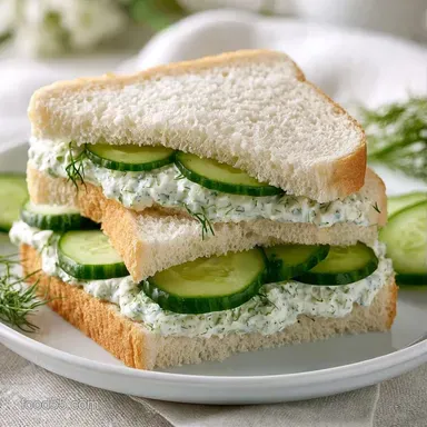 Creamy Cucumber Dill Sandwiches: 15 Mins Recipe Card