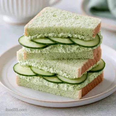 Creamy Cucumber Spread Sandwiches for 12 Recipe Card