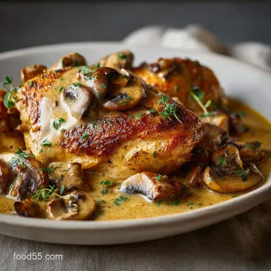 Dijon chicken with mushrooms: Creamy Coq au Moutarde Supper