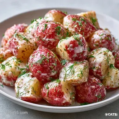 Creamy Dill Potato Salad with Sour Cream Recipe Card