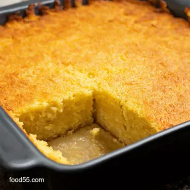Easy Creamy Cornbread Casserole My Cheesy Comfort Food Secret Recipe Card