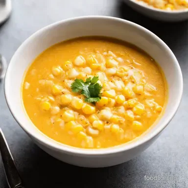 Easy Corn Chowder Recipe Creamy Comfort in a Bowl Recipe Card