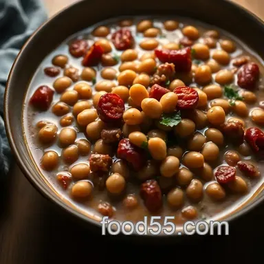 Hearty Great Northern Beans Recipe: Creamy Stew with Chorizo Recipe Card