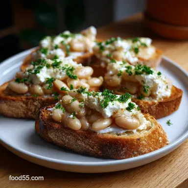 White Bean Crostini: Creamy Ready in 15 Minutes Recipe Card