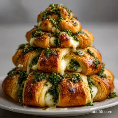 Pull Apart Bread Christmas Tree Crescent Roll Appe: 20 Min Prep