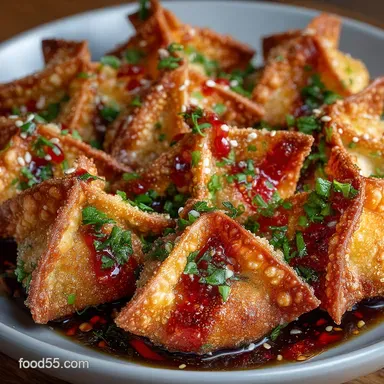 Ultimate Crispy Crab Rangoon Air Fryer Baked Recipe Card