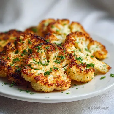 Crispy Cauliflower Steaks for 4 Servings Recipe Card