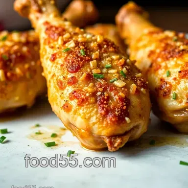 Crispy Garlic Parmesan Chicken Drumstick Recipes: Easy Bake! Recipe Card
