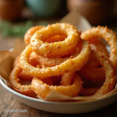 Properly Crispy Baked Onion Rings A Lighter Take Recipe Card