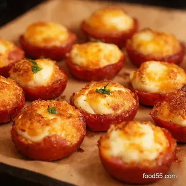 Crispy Baked Salami Mozzarella Bites My GoTo Party Appetizer Recipe Card