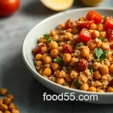 My Favorite Allfood Design: Crispy Chickpea & Quinoa Salad Recipe Recipe Card