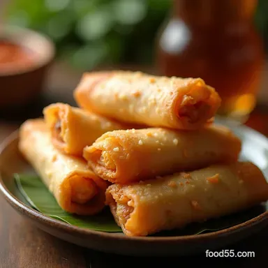 The Golden Crunch Authentic Vietnamese Fried Spring Rolls Chả Gi&ograve; Recipe Card