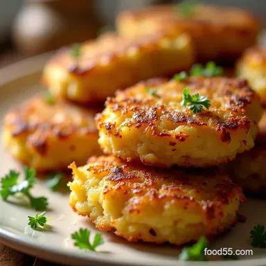 Crispy Parmesan Mashed Potato Patties Leftover Mash Upgrade Recipe Card