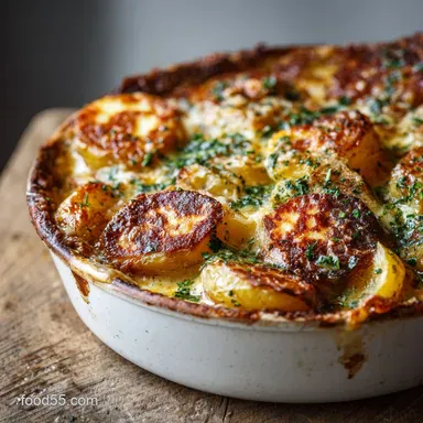 Ultimate Crispy Potato and Halloumi Bake OnePan
