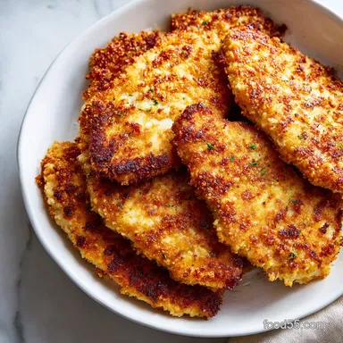 Parmesan Crusted Chicken for 4 Servings Recipe Card