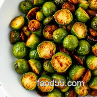 Easy Crispy Roasted Brussels Sprouts with Balsamic Glaze Recipe Recipe Card