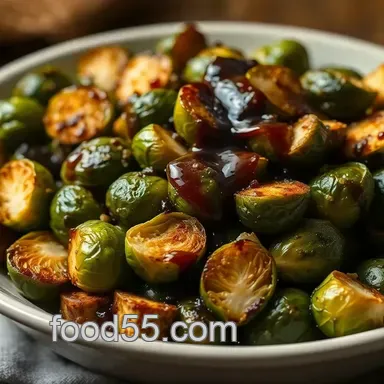 Easy Crispy Roasted Brussels Sprouts with Balsamic Glaze Recipe