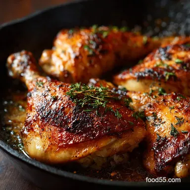 Roasted Chicken Leg Quarters Easy Recipe for UltraCrispy Skin Recipe Card