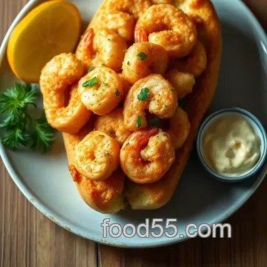 Crispy Shrimp Po' Boy Recipe with Zesty Remoulade – A Family Favorite! Recipe Card