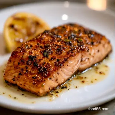 Crispy Skin Grilled Salmon for 4 Servings Recipe Card