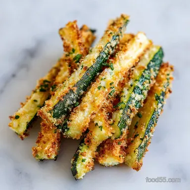 Crispy Air Fryer Garlic Parmesan Zucchini in 31 Minutes Recipe Card