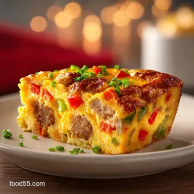 Crock Pot Breakfast Casserole for 8 Recipe Card