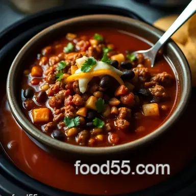 Crock Pot Taco Soup: Easiest Fiesta in a Bowl! Recipe Card