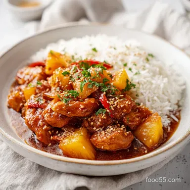 Crockpot Pineapple BBQ Chicken for 6-8 Servings