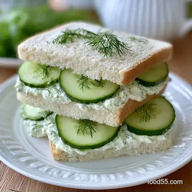 Cucumber Party Sandwiches in 20 Minutes Recipe Card
