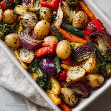 Daniel Fast Recipe with Roasted Vegetables: Smoldering Flavor Recipe Card