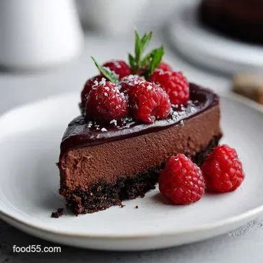 Dark Chocolate Raspberry Mousse Cake Recipe (1h 5m)