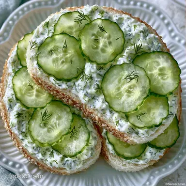 Dill Cucumber Sandwiches in 20 Minutes Recipe Card