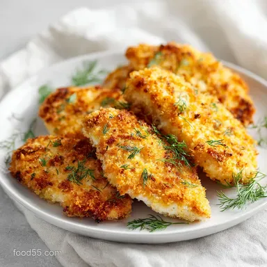 Dill Pickle Parmesan Chicken: Crispy