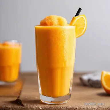 3Ingredient Creamsicle Slushy Sunshine in a Glass Recipe Card