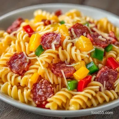 Easy 4th of July Pasta Salad: 25 Minutes Recipe Card