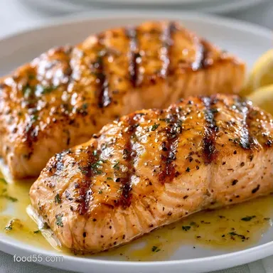 Easy Atlantic Salmon Grill in 15 Minutes Recipe Card