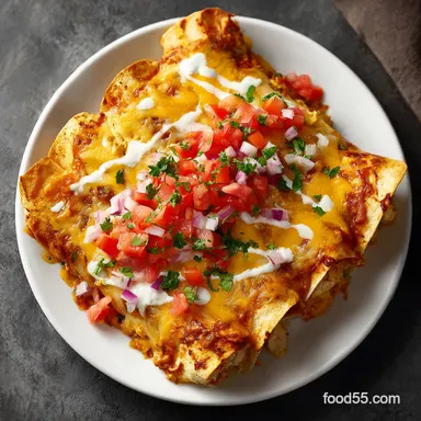 Chicken Enchiladas with Red Sauce in 45 Min Recipe Card