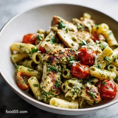 Chicken Pesto Pasta: The 35-Minute Weeknight Dinner Recipe Recipe Card