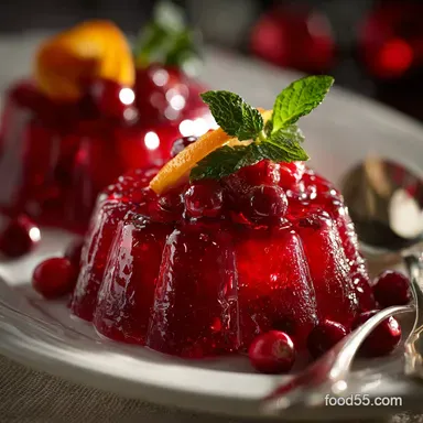 Cranberry Jello Salad: The Festive Raspberry Orange Holiday Side Recipe Card