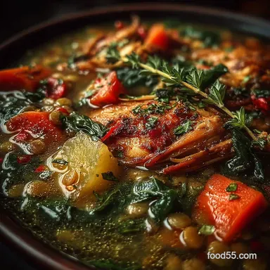 The Best Crock Pot Lentil Soup Recipe Set Forget Recipe Card