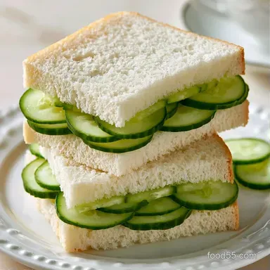 Easy 10 Minute Cucumber Sandwiches Recipe Card